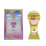 Golden bottle of Anna Sui - Sky Eau De Toilette Spray, a floral fruity gourmand fragrance for young women, 75ml.