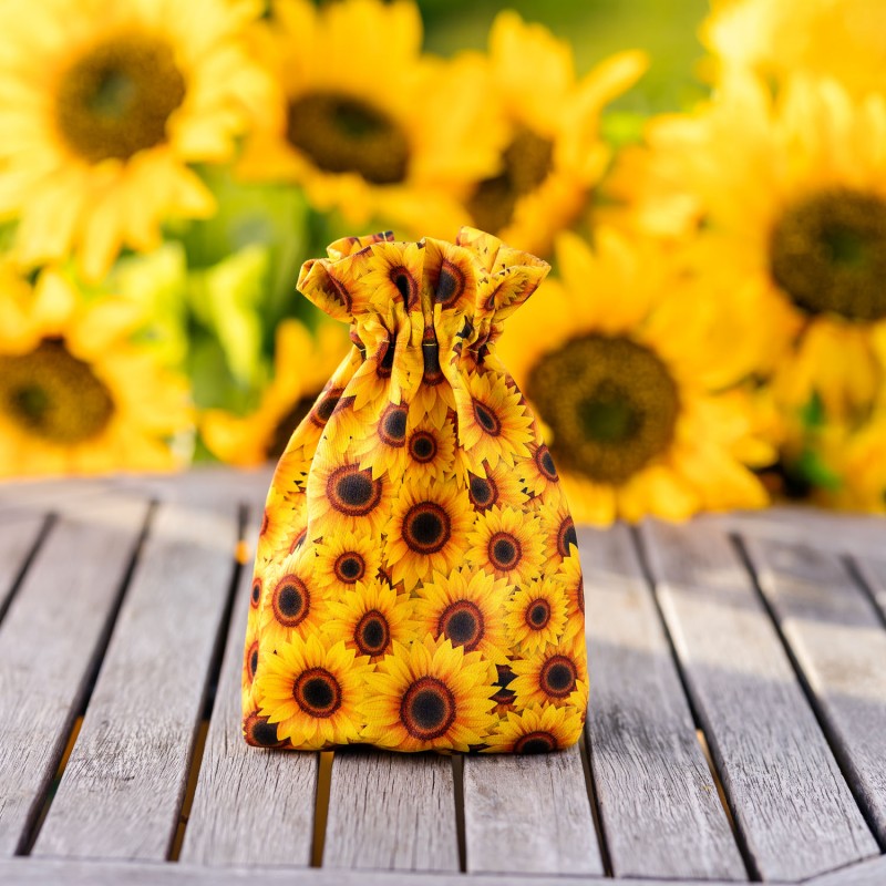 Q Workshop - Full Art - Sunflower - Dice Pouch