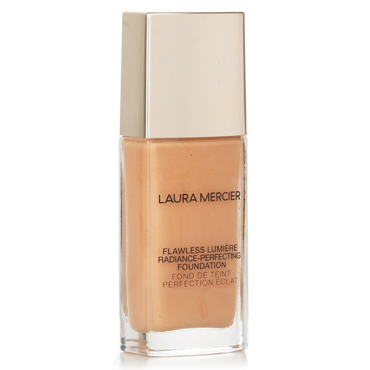 Laura Mercier Flawless Lumiere Foundation #3W2 Golden, offering a radiant finish, hydration, and medium to full coverage.