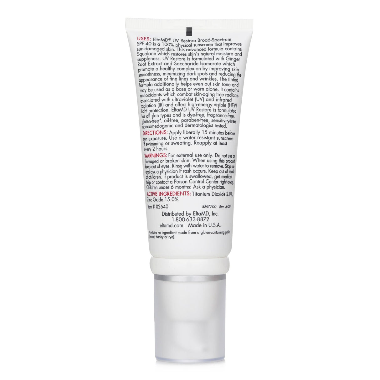 EltaMD UV Restore Physical Facial Sunscreen SPF 40 - Tinted 48g/1.7oz