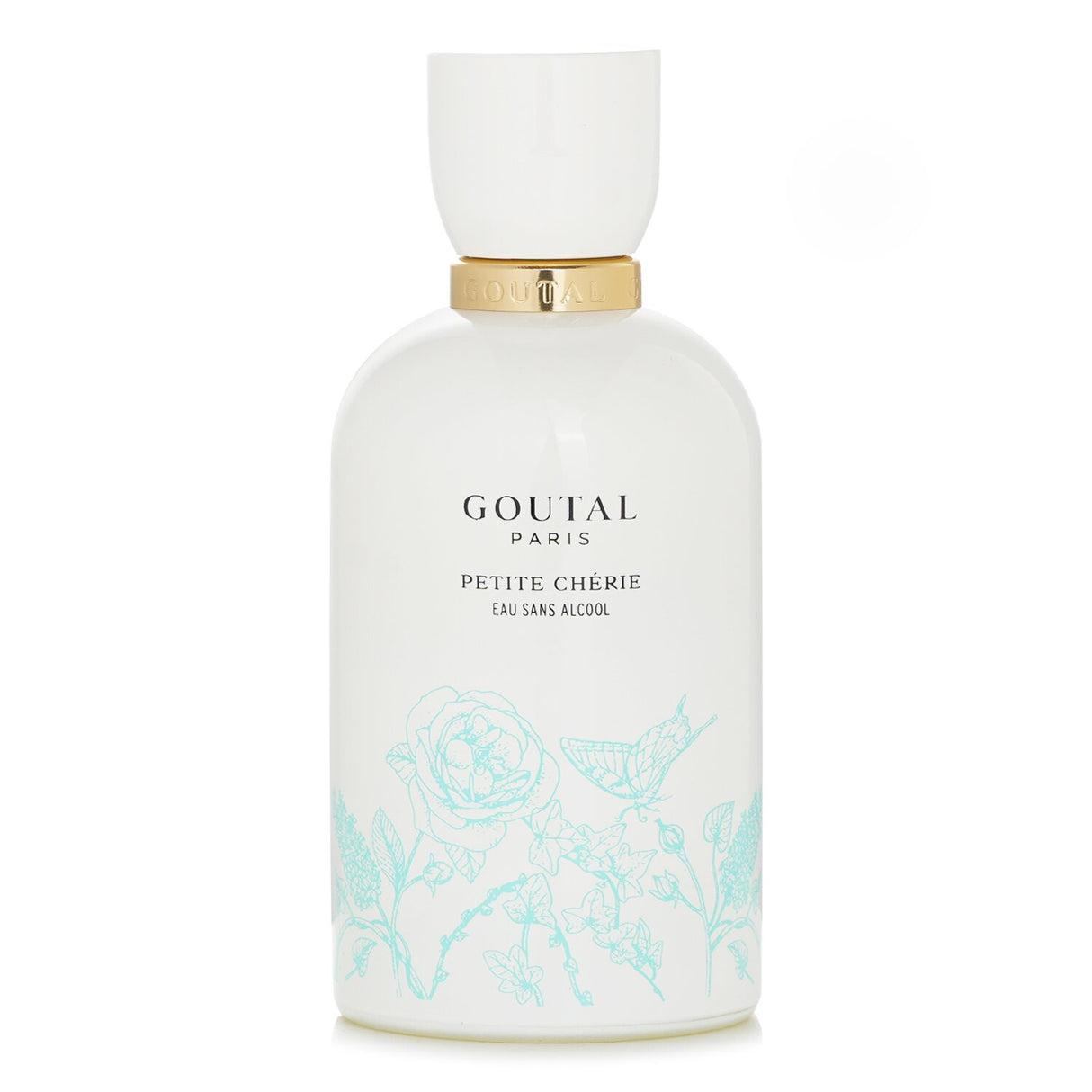 Goutal Petite Cherie Alcohol Free Water Spray, 100ml, featuring floral fruity notes of pear, peach, rose, and vanilla.