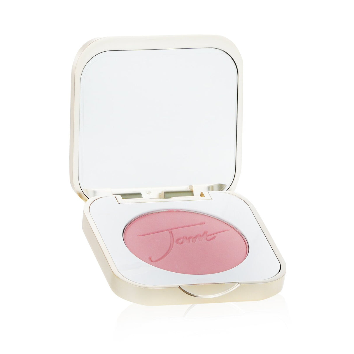 Natural mineral blush in "Awake" shade for a soft, just-blushed look; versatile for eyes and lips.