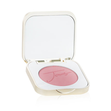 Natural mineral blush in "Awake" shade for a soft, just-blushed look; versatile for eyes and lips.