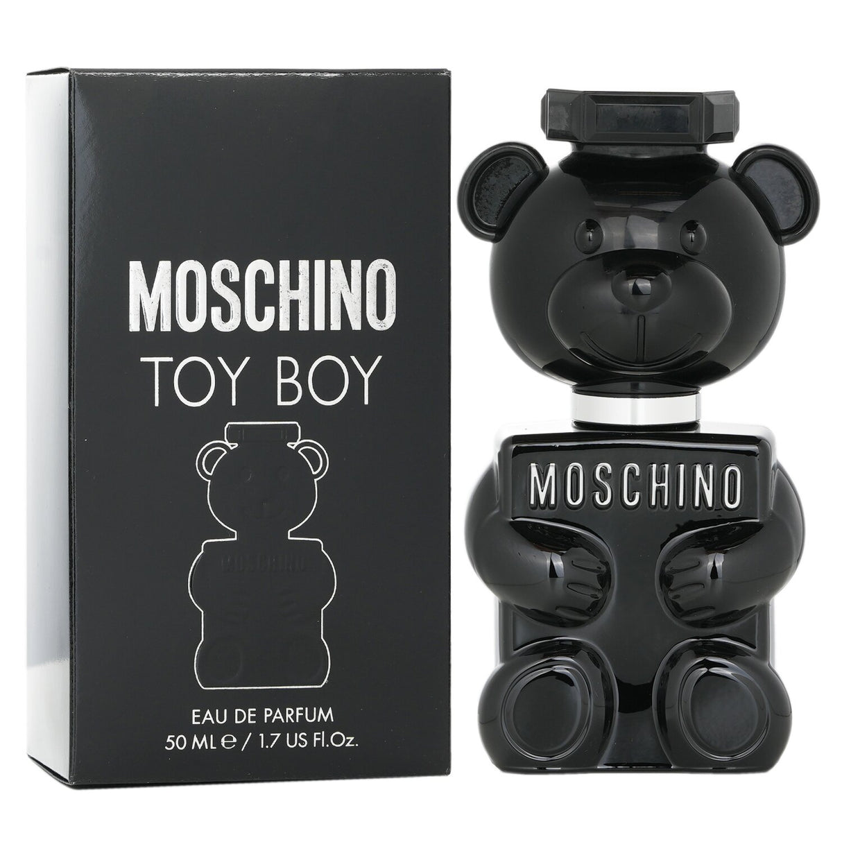 Moschino Toy Boy Eau De Parfum in a stylish 50ml bottle, featuring woody and spicy notes for the modern man.