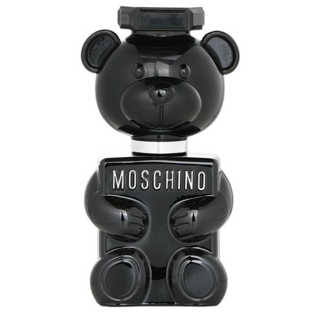 Moschino Toy Boy Eau De Parfum 50ml in an eye-catching bottle, featuring woody spicy notes for the modern man.