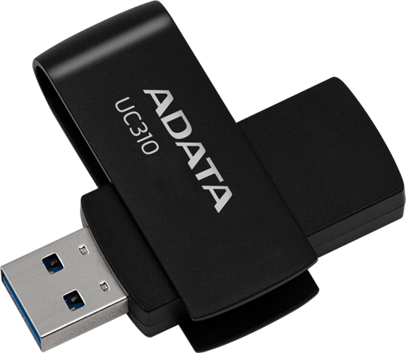 ADATA UC310 Swivel USB3.2 64GB Black Flash Drive