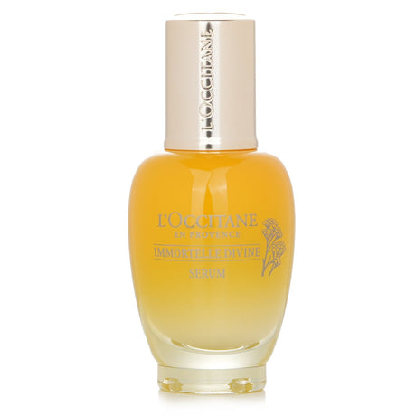 L'Occitane Immortelle Divine Serum in a 30ml bottle, an anti-aging elixir for radiant, youthful skin.