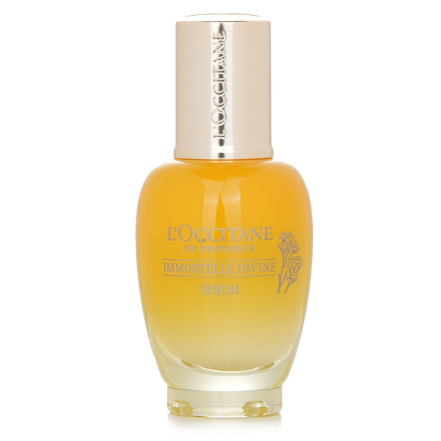 L'Occitane Immortelle Divine Serum in a 30ml bottle, an anti-aging elixir for radiant, youthful skin.