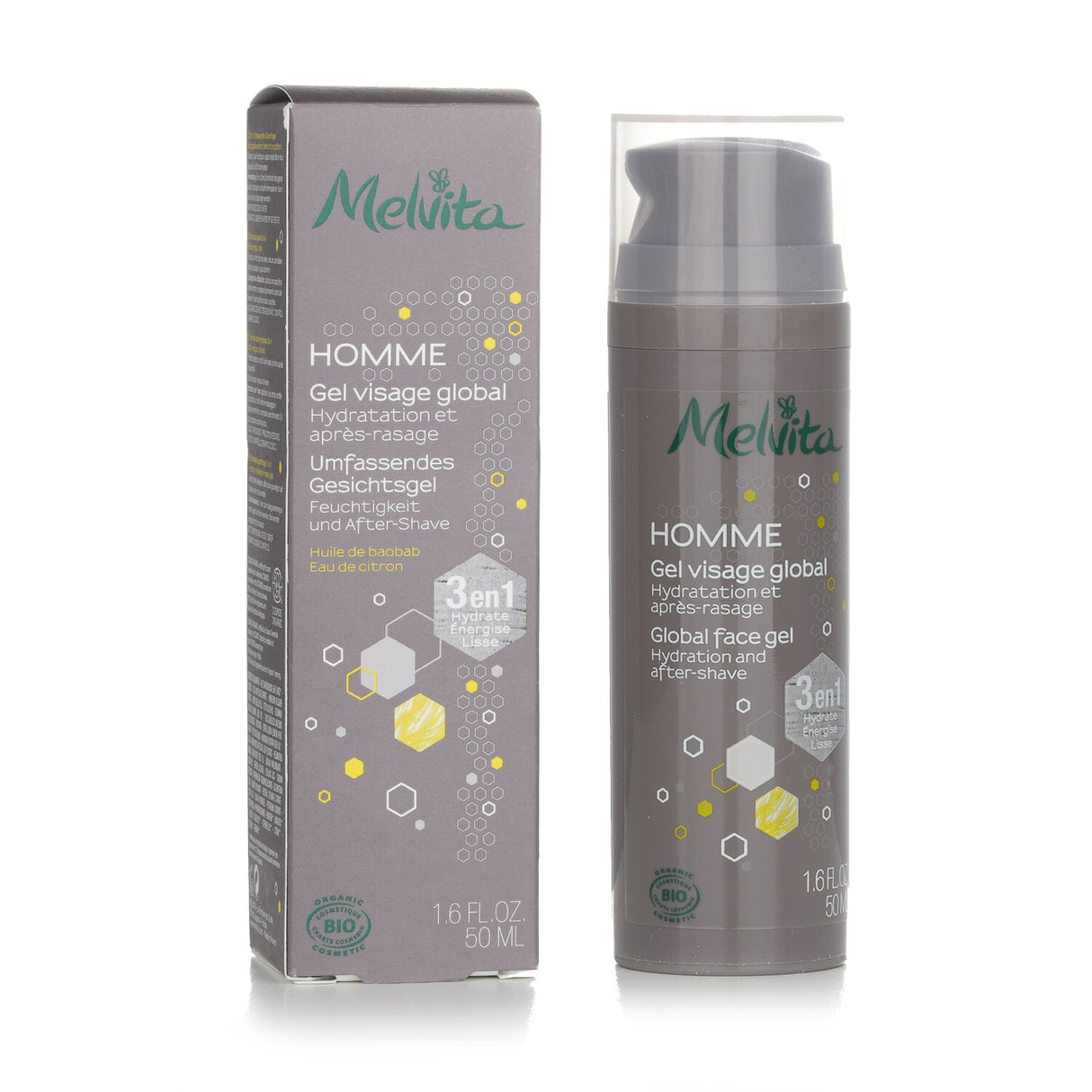 Melvita - Homme Global Face Gel - Hydration & After Shave  - 50ml/1.6oz