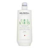 Goldwell Curls & Waves Conditioner in 1000ml, hydrating formula for defined, bouncy curls, enriched with milky protein.