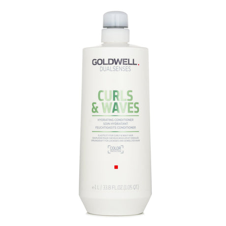 Goldwell Curls & Waves Conditioner in 1000ml, hydrating formula for defined, bouncy curls, enriched with milky protein.