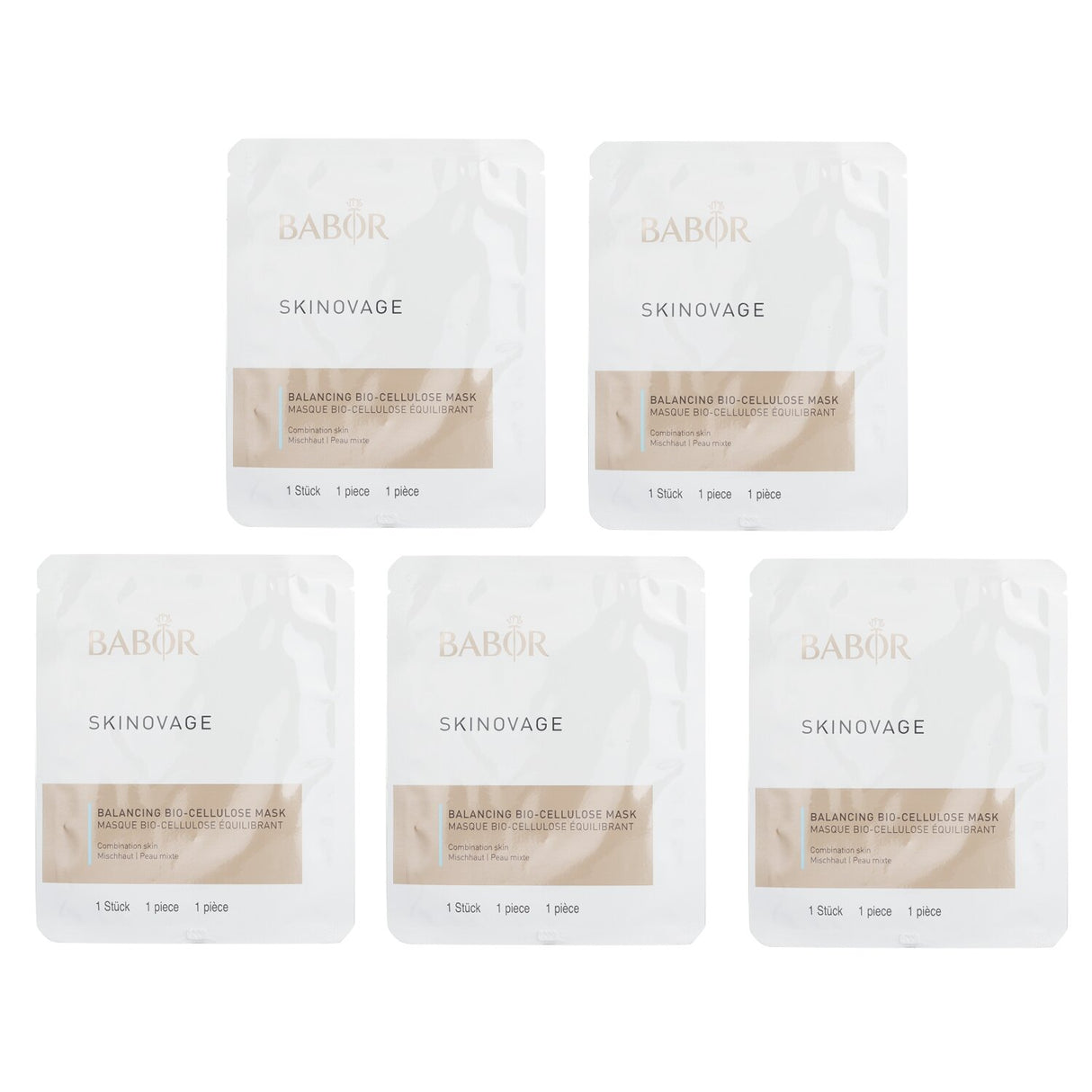 Babor Skinovage Bio-Cellulose Mask for combination skin; hydrates, balances, and rejuvenates with peptides and zinc.