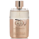 Gucci Guilty Pour Femme Eau De Toilette 50ml in metallic rose gold, an alluring oriental floral fragrance for modern women.