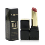 Guerlain Kisskiss Tender Matte Lipstick in Romantic Nude offers a hydrating, long-lasting matte finish for soft, luscious lips.