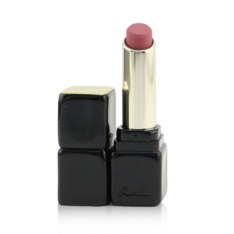 Guerlain Kisskiss Tender Matte Lipstick in #721 Dear Rose, a luxurious, long-lasting matte with hydrating and nourishing benefits.