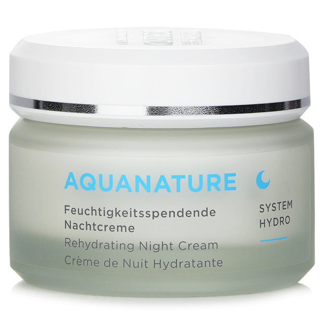 Night cream in a jar, hydrating dehydrated skin with papyrus stem cells and botanical oils for a rejuvenated complexion.