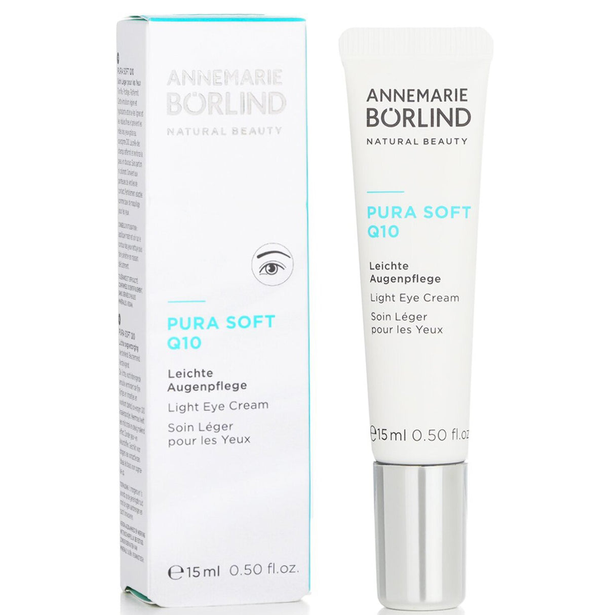 Lightweight vegan eye cream with Q10 and field horsetail, hydrating to reduce wrinkles and perfect as a makeup base.