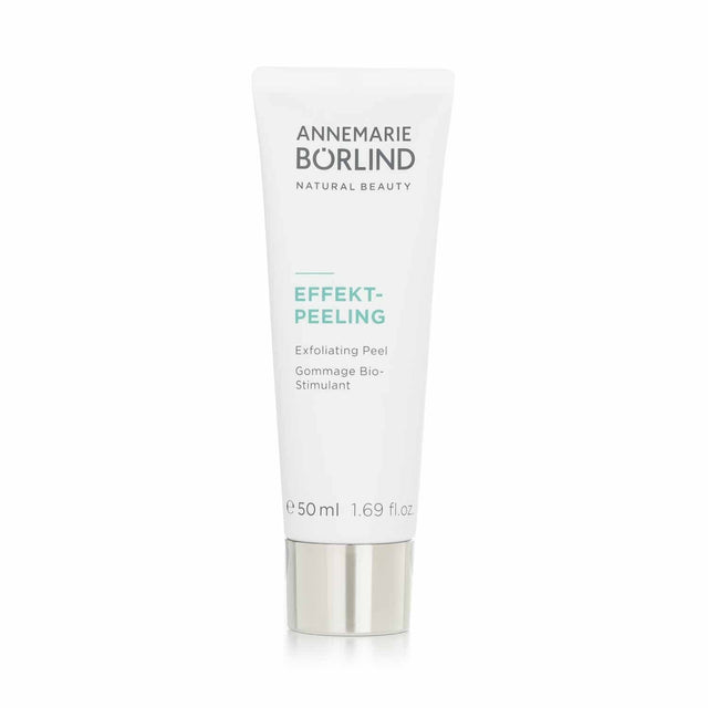 Annemarie Borlind Exfoliating Peel, a vegan facial cream with jojoba beads for radiant, smooth skin, 50ml size.