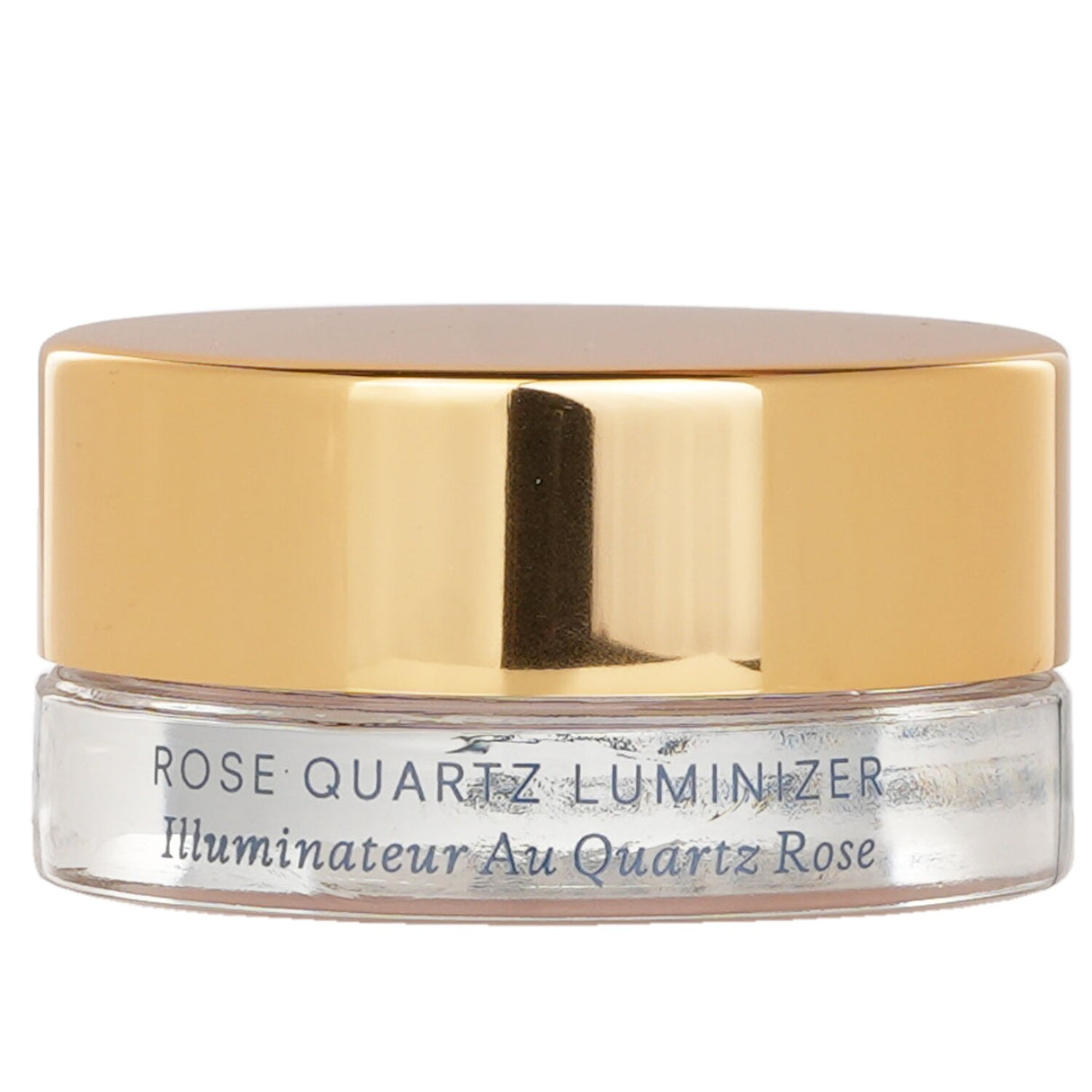 Kora Organics Rose Quartz Luminizer in a 6g jar enhances radiance with organic ingredients and a soft pink hue.