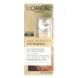 L'Oreal Eye Renewal cream for mature skin, revitalizes and reduces dark circles, puffiness, and crow's feet in a 15ml size.