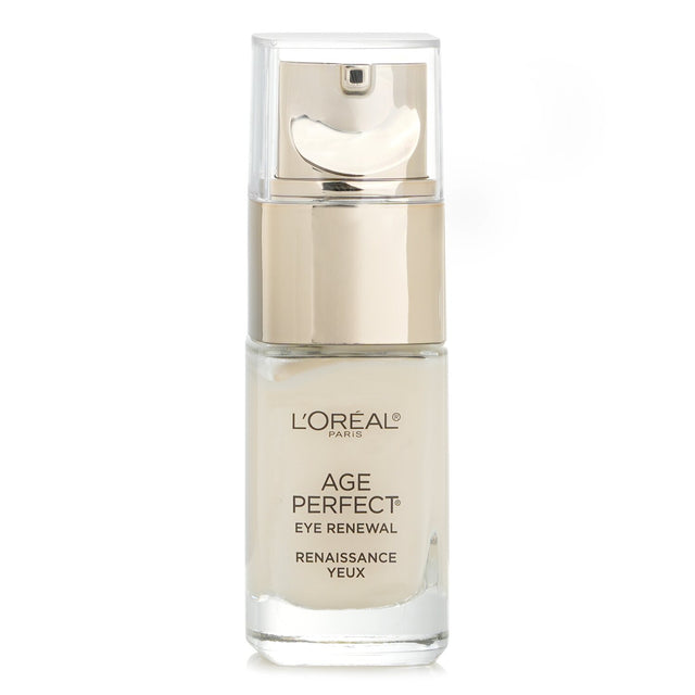 L'Oreal Age Perfect Eye Renewal treatment for mature skin, reducing dark circles and puffiness in a 15ml bottle.