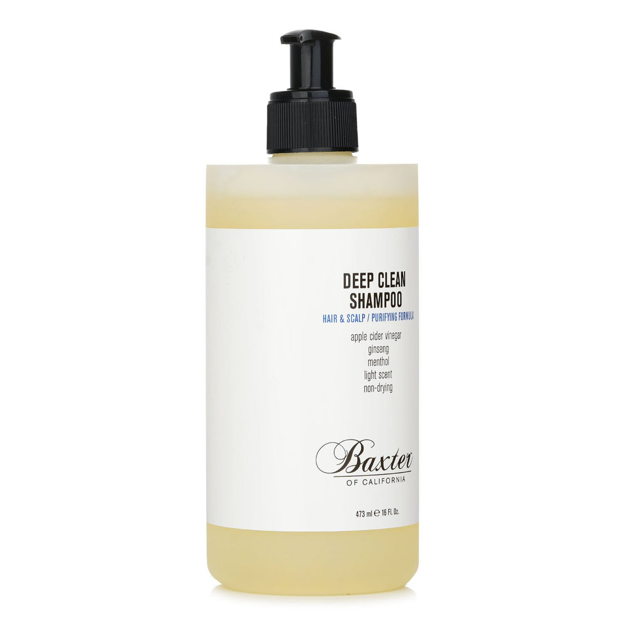 Baxter Of California Deep Clean Shampoo: sulfate-free, purifying formula with apple cider vinegar for healthy, revitalized hair and scalp.