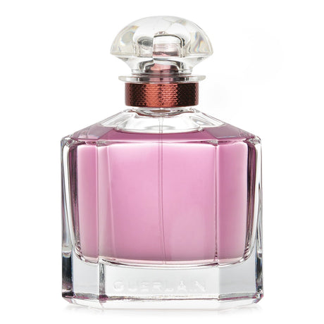 Guerlain Mon Guerlain Intense Eau De Parfum, 100ml, features an oriental woody scent with notes of lavender, vanilla, and sandalwood.