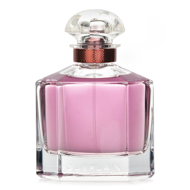 Guerlain Mon Guerlain Intense Eau De Parfum, 100ml, features an oriental woody scent with notes of lavender, vanilla, and sandalwood.