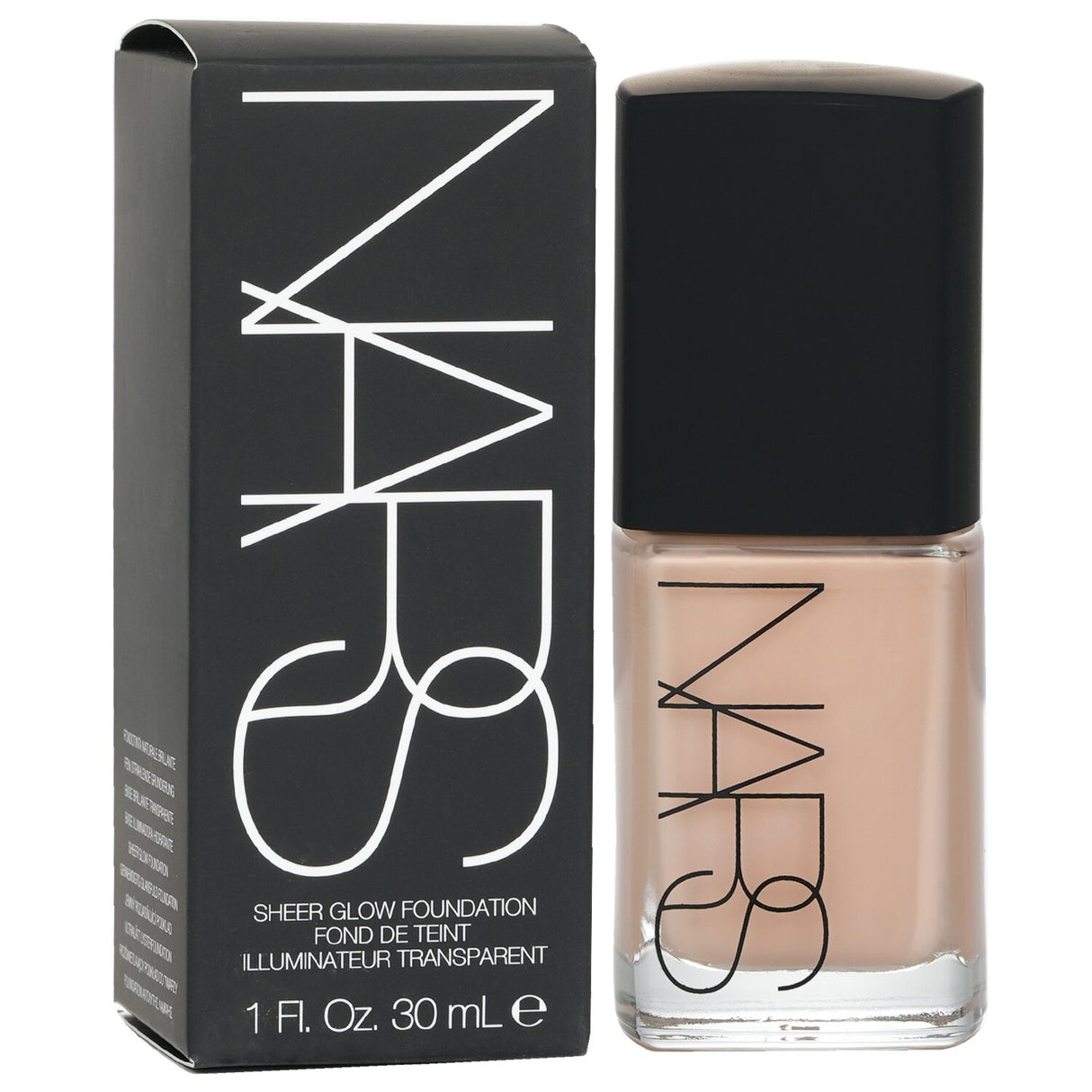 NARS Sheer Glow Foundation in Yukon (Light 2.5) - 30ml, lightweight, buildable coverage for a radiant, glowing complexion.