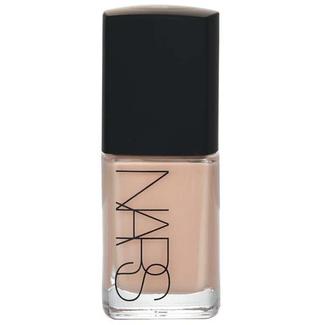 NARS Sheer Glow Foundation in Yukon (Light 2.5) - lightweight, buildable coverage for a radiant complexion, 30ml jar.