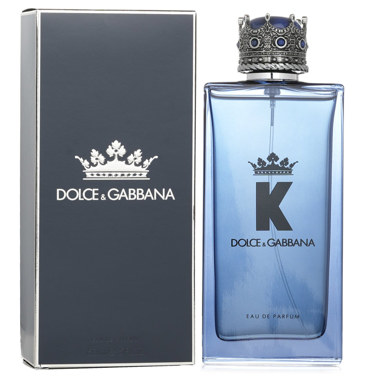 Bottle of Dolce & Gabbana - K Eau De Parfum Spray, a 150ml woody aromatic fragrance for men, exuding freshness and charm.