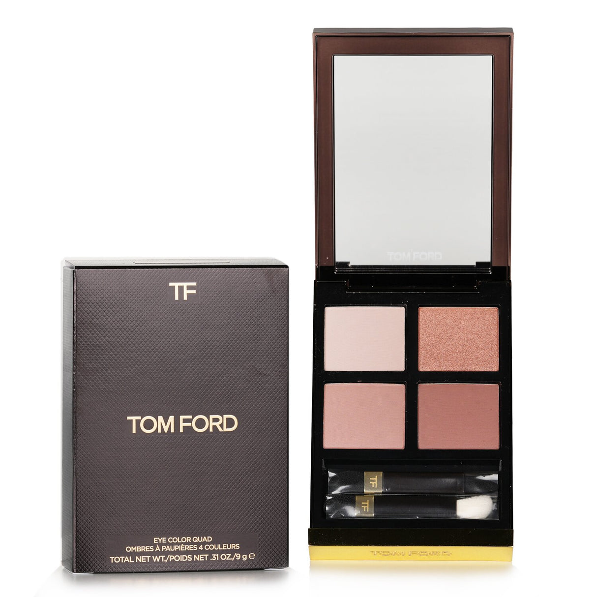 Luxurious Tom Ford Eye Color Quad in #31 Sous Le Sable featuring four versatile shades for striking eye looks.