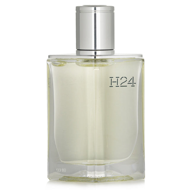 Hermes H24 Eau De Toilette Spray, a 50ml aromatic green fragrance for men, featuring notes of sage, narcissus, and rosewood.