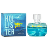 Hollister Festival Vibes Eau De Toilette Spray, a fresh and spicy scent with notes of sea accord, pineapple, and ambergris.