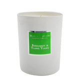 Max Benjamin Bergamot & Ylang Ylang Candle in sleek glass, natural soy wax, burns for 40 hours, perfect for relaxation.