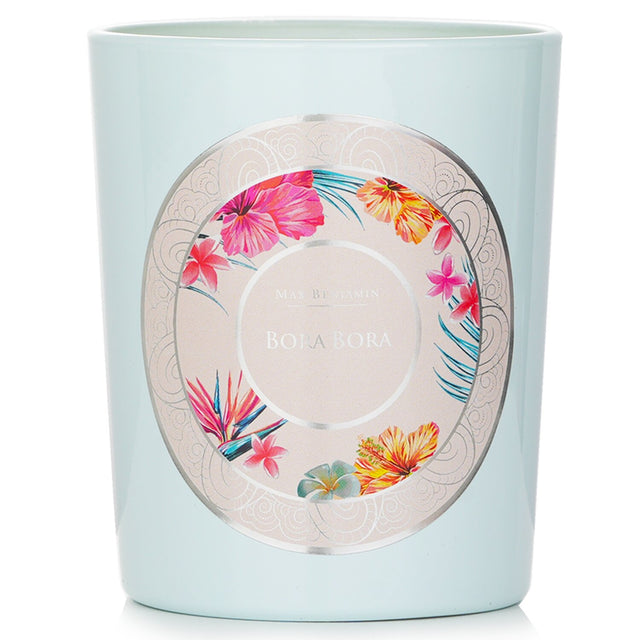 A luxurious natural wax candle in a sleek container, filling your space with tropical fruit and sea air scents.