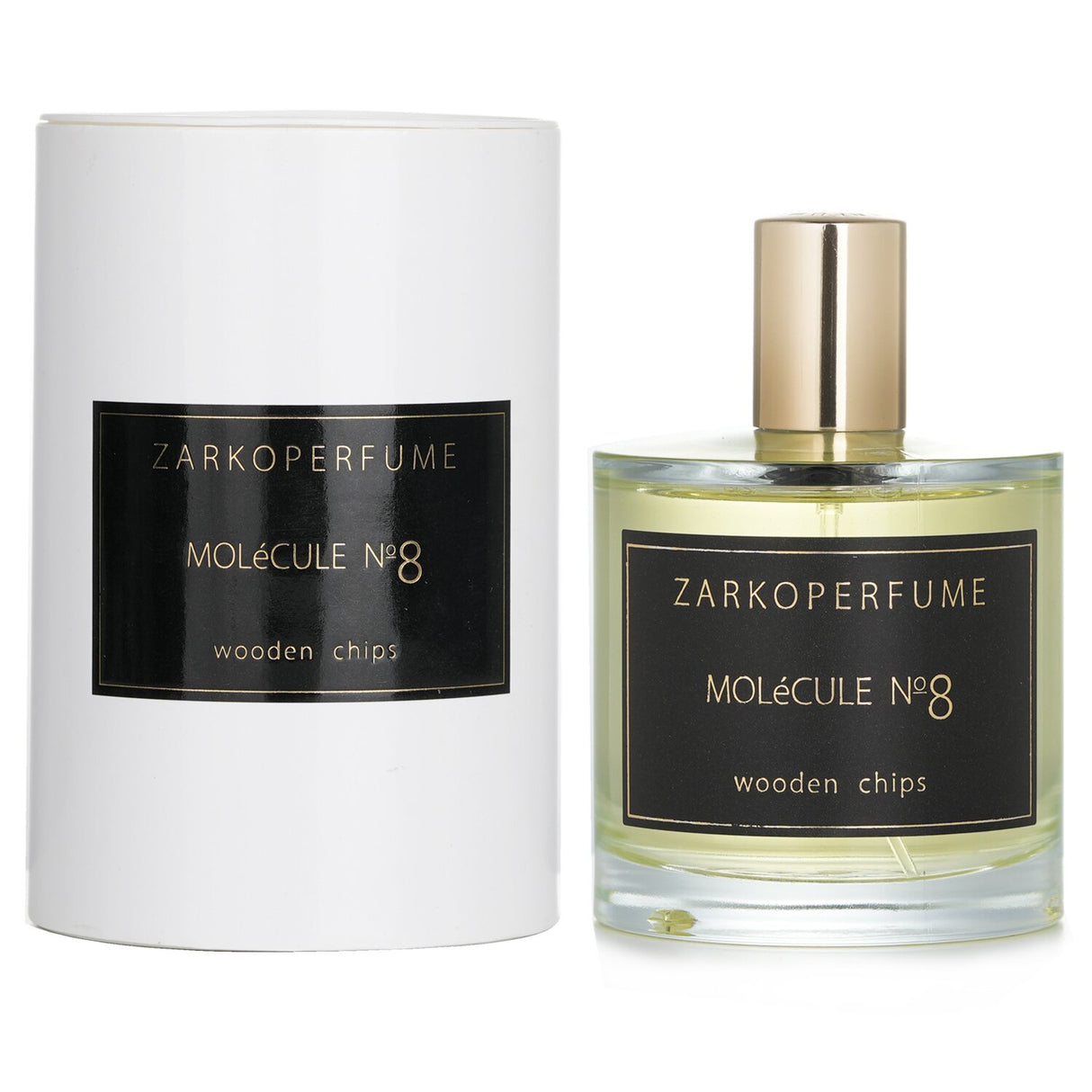 Zarkoperfume Molecule No. 8 Eau De Parfum 100ml, a unisex woody aromatic scent with mandarin, Turkish rose, and patchouli.