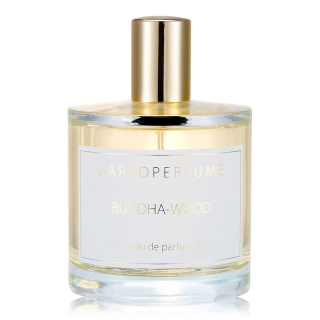 Buddha-Wood Eau De Parfum Spray in 100ml, a calming unisex fragrance with notes of Buddha wood and sandalwood.