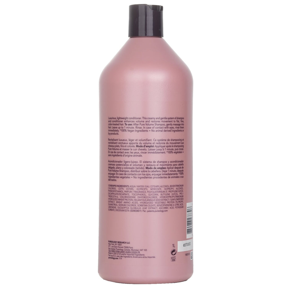 Lightweight conditioner for fine, color-treated hair, enhancing volume while protecting vibrancy and adding shine.