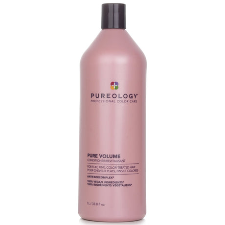 Lightweight vegan conditioner enhances volume for flat, fine, color-treated hair; infused with Sunflower Seed and aromatic blend.