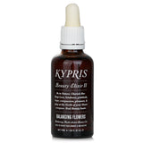 Luxurious 47ml balancing beauty oil with jasmine, rose geranium, and patchouli, perfect for oily and combination skin.