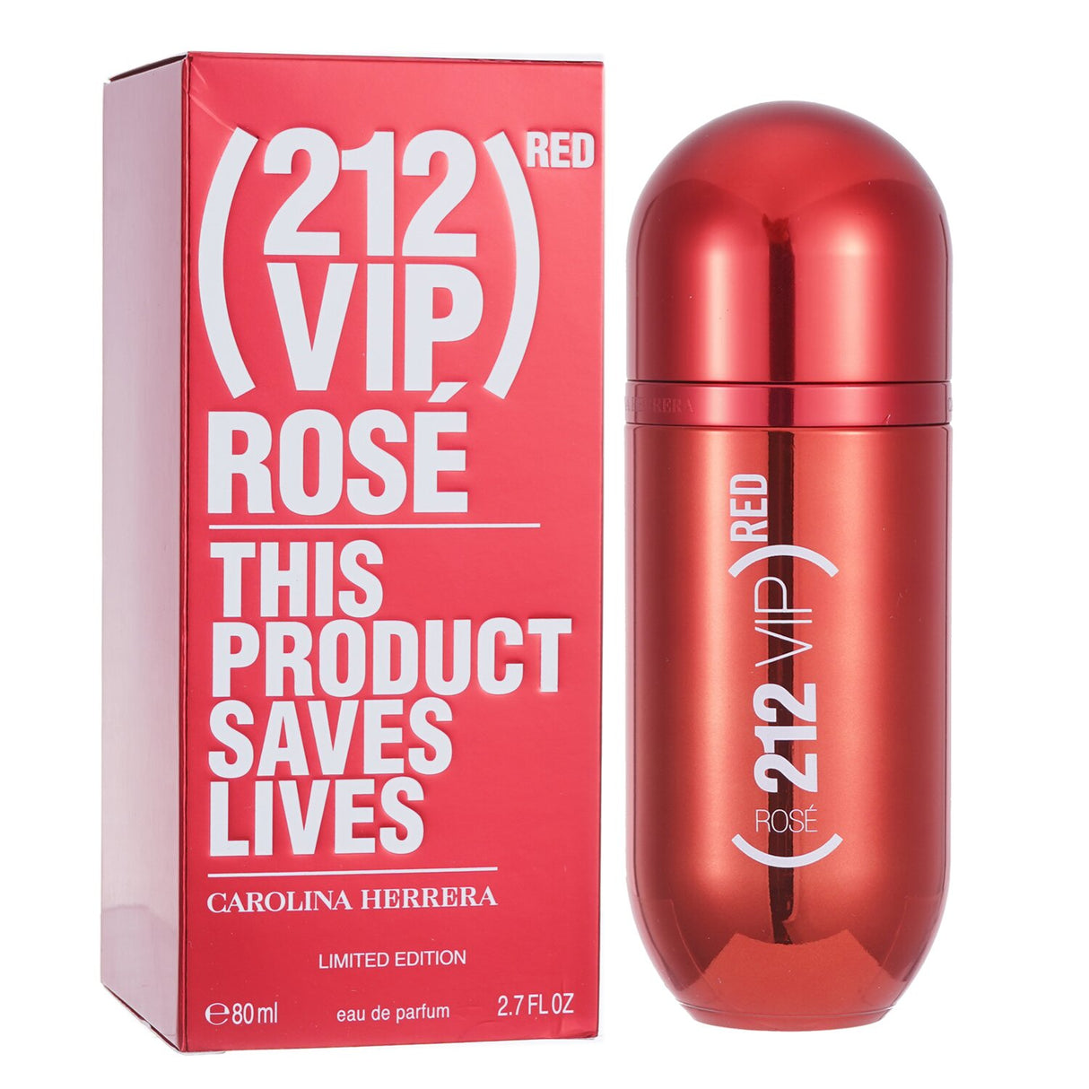 Carolina Herrera 212 VIP Rose Red Eau De Parfum Spray, an 80ml limited edition floral fruity scent for confident women.