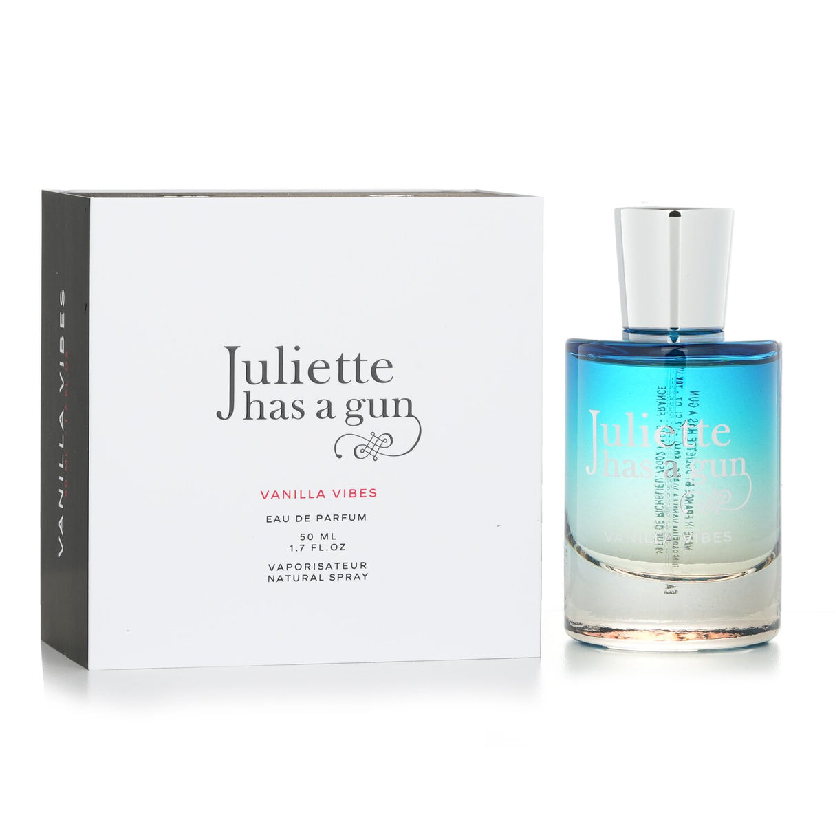 Juliette Has A Gun Vanilla Vibes 50ml, a unisex marine fragrance with beachy notes of salt, vanilla, and warm musk.