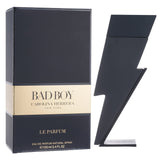 Carolina Herrera Bad Boy Le Parfum 100ml, a woody aromatic fragrance for men featuring notes of grapefruit, black pepper, leather, and vetiver.