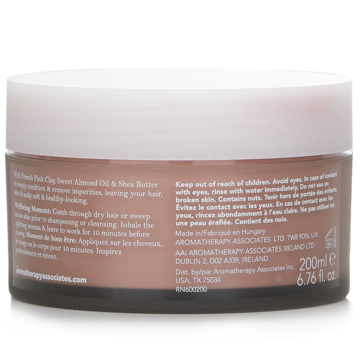 Aromatherapy Associates - Rose - Pink Clay Mask (Hair, Face & Body)  - 200ml/6.7