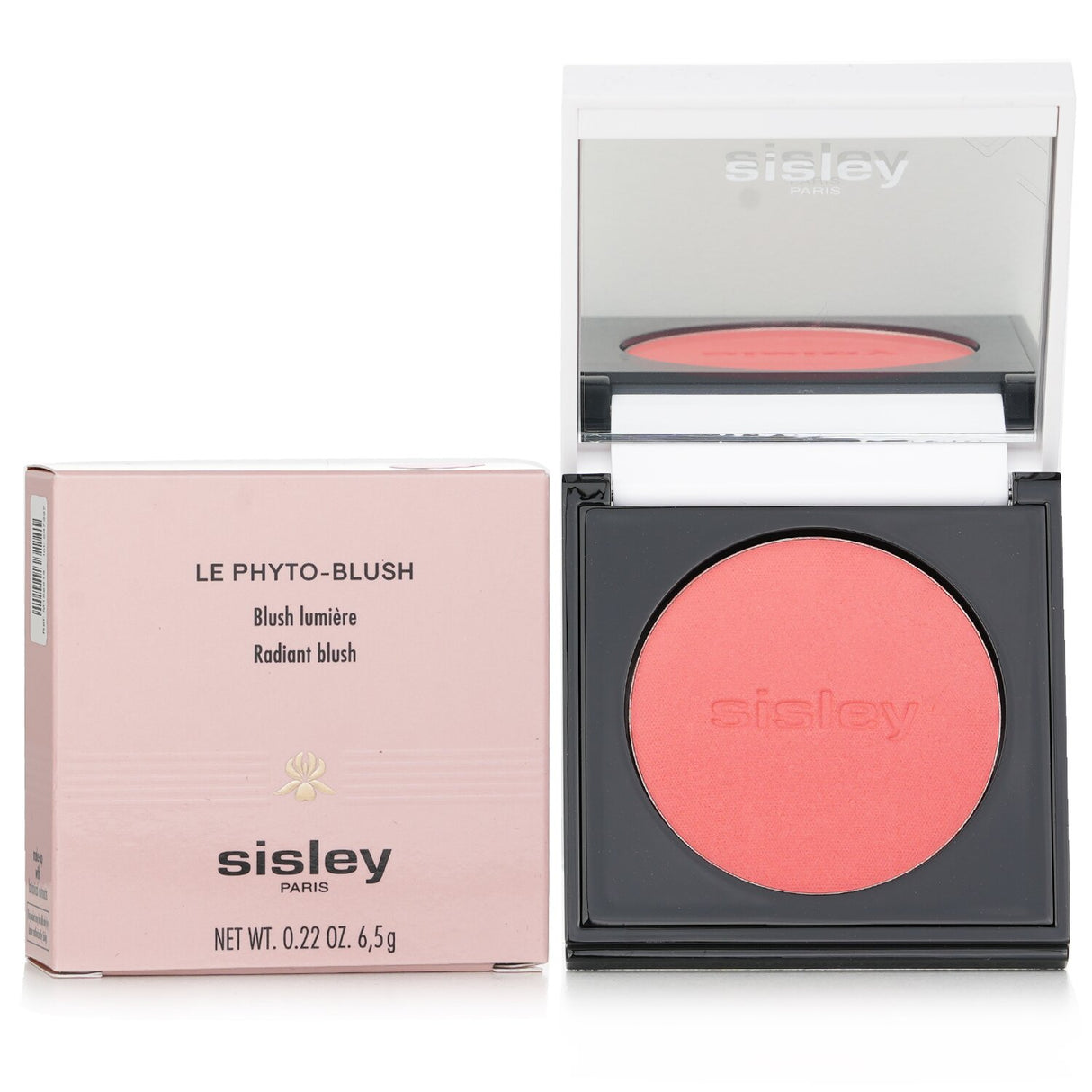 Sisley Le Phyto Blush #3 Coral: a luxurious, buildable powder blush with a nourishing formula for a radiant, natural glow.