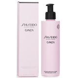 Shiseido Ginza Perfumed Body Lotion in 200ml bottle, featuring a woody floral scent and lightweight, hydrating formula for soft skin.