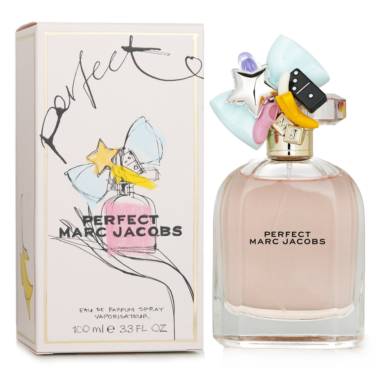 Marc Jacobs Perfect Eau De Parfum Spray in a charming 100ml bottle with floral notes, ideal for stylish spring or summer wear.