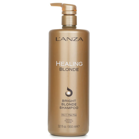 Lanza Healing Blonde Bright Blonde Shampoo in 950ml, designed to purify and enhance the vibrancy of blonde hair.