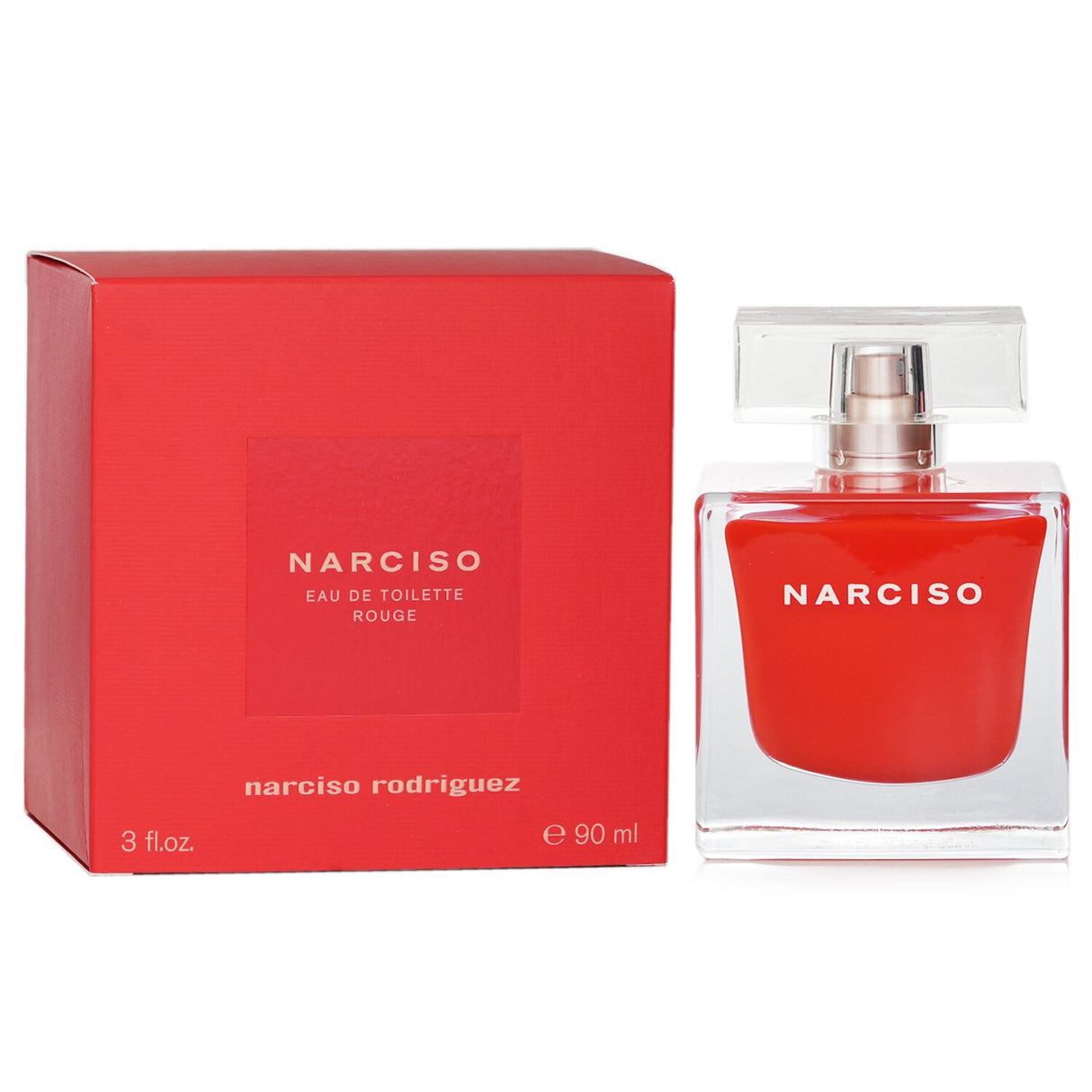 Narciso Rodriguez Narciso Rouge Eau De Toilette Spray, 90ml, floral woody scent with rose, musk, and tonka bean for modern women.